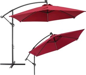 Deuba LED napernyő Mali Ø350 cm - piros