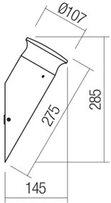 Redo 90073 - LED Kültéri fali lámpa ALGON LED/9W/230V IP65 fekete