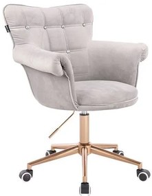 HR804CK Acél modern velúr szék arany lábbal