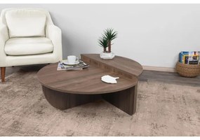 KÉSZLET 2x Kávésasztal PODIUM barna