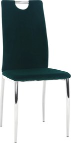 Étkezőszék, smaragd Velvet szövet/króm, OLIVA NEW