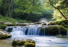 3D Fotótapéta Vízesés Erdő Tájkép Hálószoba Nappali Tapéta Flizelina 150x105