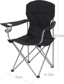 NOMAD kempingszékek, 2 db-os szett, fekete SongmicsHome