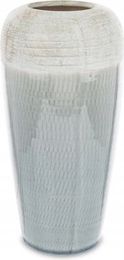 Váza Szürke-kék Fehér 25cm Kerámia Díszített Modern