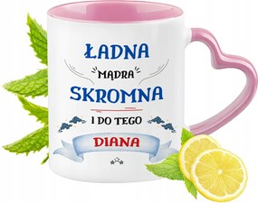 Diana Bögre Rózsaszín Szív Alakú Füllel Kávé Ajándék