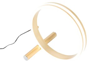 Design asztali lámpa sárgarézzel, beépített LED-del, 3 fokozatban szabályozható - Navara