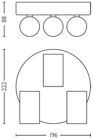 Philips - Fürdőszobai spotlámpa IDRIS 3xGU10/5W/230V IP44 fekete