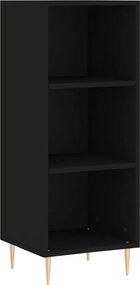 vidaXL fekete szerelt fa tálalószekrény 34,5 x 32,5 x 90 cm