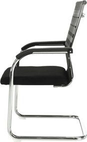 Tárgyalószék, szürke/fekete/ezüst, ESIN