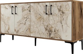 Kiev 160 - Walnut, White Marble