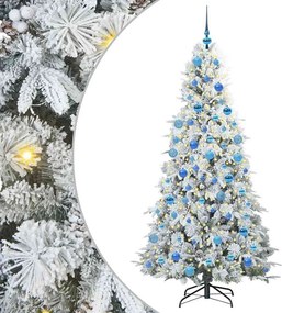 vidaXL Műanyag Hajtogatós Karácsonyfa Fehér 180 cm PE és PVC