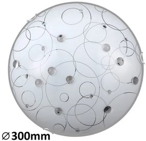 RÁBALUX 1861 JOLLY Ufo Lámpa Fehér Mintás E27 IP20