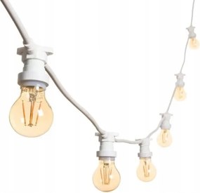 Kültéri Led fényfüzér 10 m 10xE27 IP54 fehér