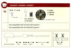 Paulmann 78978 - LED RGB/20W Dimmelhető szalag SIMPLED 5m 230V + távirányító