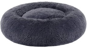 FEANDREA Kutyaágy, macskaágy, puha plüss felülettel 60 cm, sötétszürke