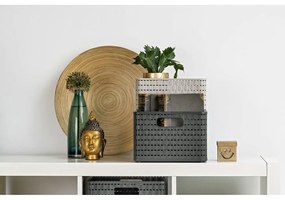 Sötétszürke tárolókosár újrahasznosított műanyagból Country - Rotho