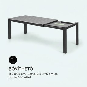 Blumfeldt Menorca Expand, kerti asztal, 163 x 95 cm, antracit