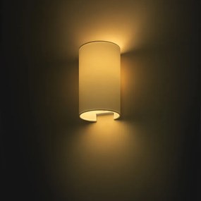 RENDL RON W 15/25 nástěnná Polycotton bílá/bílé PVC 230V LED E27 15W
