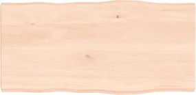 vidaXL asztallap 80x40x(2-4) cm kezeletlen tömör fa élőszegélyes
