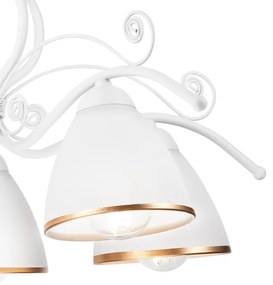 Csillár láncon RETRO II 5xE27/60W/230V fehér