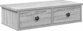vidaXL Falipolc fiókokkal szürke sonoma 60x28x15 cm műszaki fa