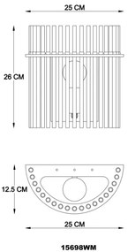 Globo 15698WM - Fali lámpa GORLEY 1xE27/60W/230V arany