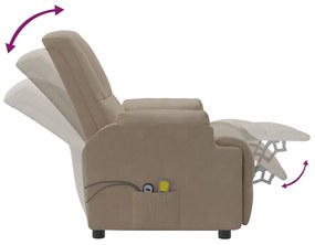 tópszínű művelúr felállást segítő masszázsfotel