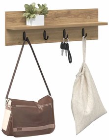 Fali Kabáthorog kézműves tölgy 60 x 10.5 x 18 cm Faanyag