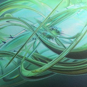 Zöld absztrakció kép (120x50 cm)