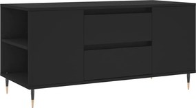 vidaXL fekete szerelt fa dohányzóasztal 102x44,5x50 cm
