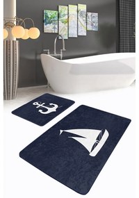 Sötétkék fürdőszobai kilépő szett 2 db-os 60x100 cm – Mila Home