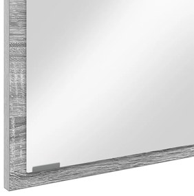 Fürdőszobai Tükör LED Fénnyel Szürke Sonoma 90x8,5x37 cm