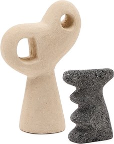 Kő szobor készlet 2 db-os (magasság 23 cm) Arif – Kave Home