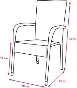 VIKING XL + 6x PARIS Kerti bútor szett
