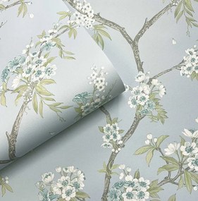 Holden Decor Imaginarium 3 Cherry Blossom kék cseresznyevirágos papír tapéta – 14214