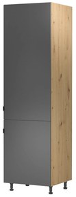 Zondo Konyhaszekrény beépített hűtőre D60ZL Langari (artisan tölgy + matt szürke) (B). 1016896