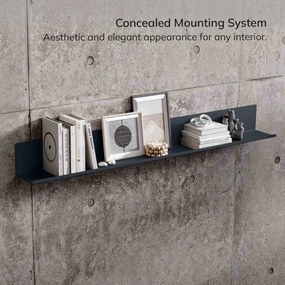 Fali polc JOANNE 1200 mm, antracit