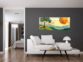 Kép - Tájkép illusztráció (120x50 cm)