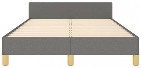 sötétszürke szövet ágykeret matrac nélkül 120x200 cm