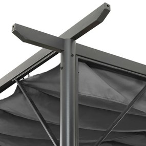 antracitszürke acél pavilon behúzható tetővel 3 x 3 m 180 g/m²