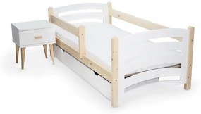 Gyerekágy MELA 80 x 160 cm fehér/fenyő Ágyrács: Lamellás ágyrács, Matrac: EASYSOFT 10 cm matrac
