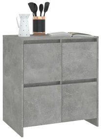 2 db betonszürke forgácslap tálalószekrény 70 x 41 x 75 cm