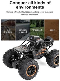 1:18 Távirányítós Sziklamászó Terepjáró HD Wifi Kamerával 4 WD hajtás 3.7V Akku Kamerás Autó