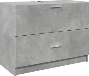 vidaXL betonszürke szerelt fa mosdószekrény 78 x 37 x 59 cm