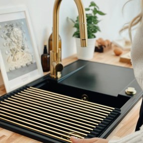 SINK Quality Quality Sink55 mosogató, gránit konyhai mosogató 680x460x215 mm, bézs, SKQ-SINK.P.1KDO