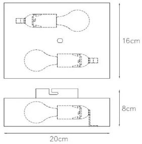 Lucide 12222/02/30 - Fali lámpa OVALIS 2xE14/9W/230V