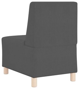 sötétszürke kordbársony szövet kanapéfotel 55 cm