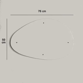 Fali tükör PORTO 50x76 cm ovális