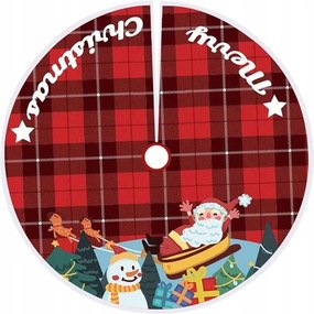 Karácsonyfa szőnyeg kerek 122 cm karácsonyi poliészter dekoráció