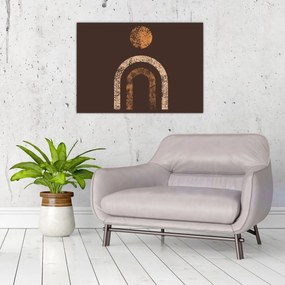 Üveg kép - Narancssárga ívek N⁰1 (70x50 cm)